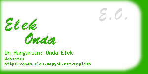 elek onda business card